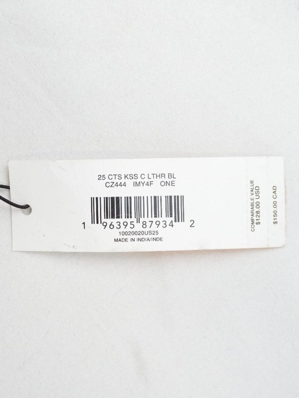 Coach Buckle Cut-To-Size Calf Leather Belt 25mm In Navy Blue/Brown (NWT) - Picture 11 of 11